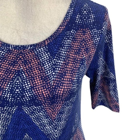 LuLaRoe Chevron Print Julia Dress Form Fitting M - Picture 3 of 6